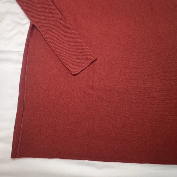 Garnet Hill Oversized Turtleneck Sweater Size S Maroon Goji Berry Wool Cashmere - Picture 15 of 15